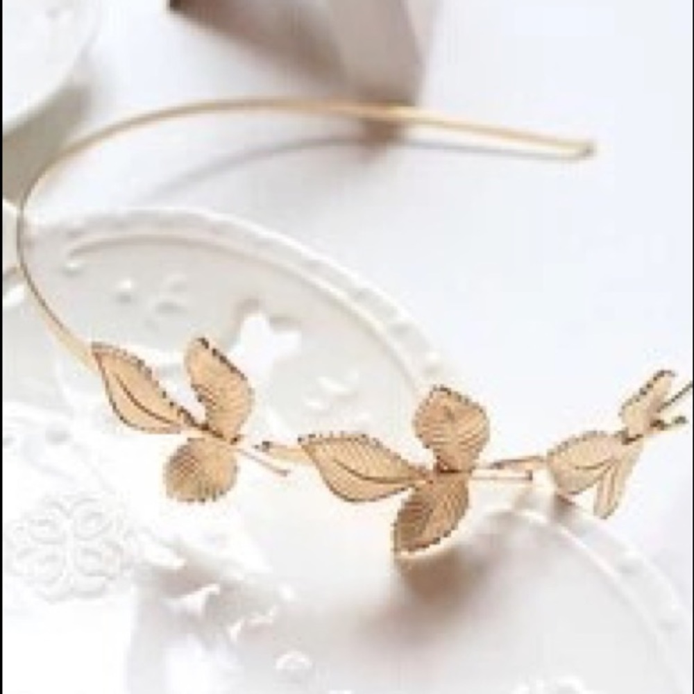 HOST PICK! Gold Leaf Headband for Wedding - Picture 4 of 7